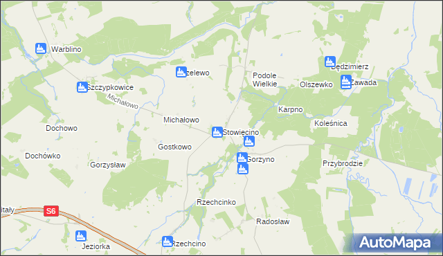mapa Stowięcino, Stowięcino na mapie Targeo