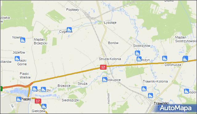 mapa Struża-Kolonia, Struża-Kolonia na mapie Targeo