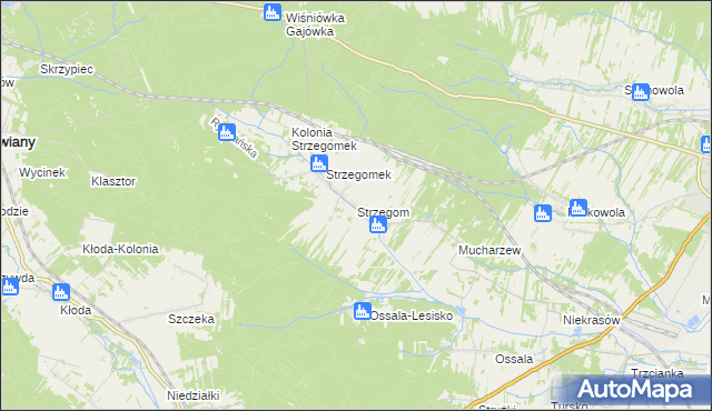 mapa Strzegom gmina Rytwiany, Strzegom gmina Rytwiany na mapie Targeo