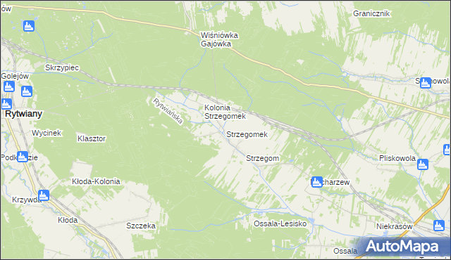 mapa Strzegomek, Strzegomek na mapie Targeo
