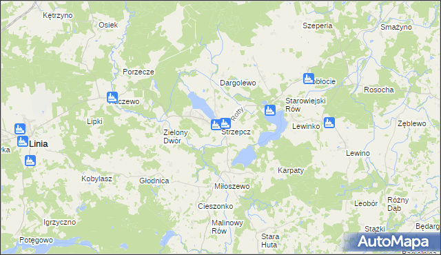 mapa Strzepcz, Strzepcz na mapie Targeo