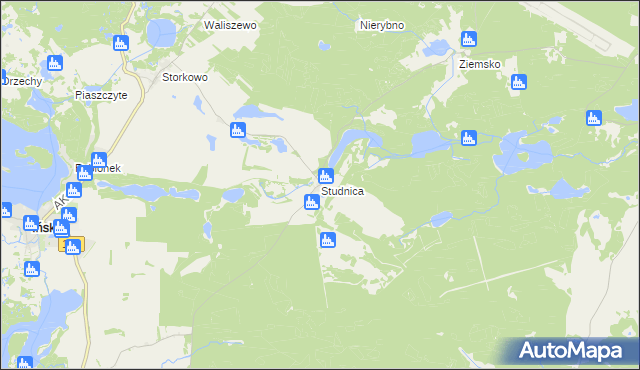 mapa Studnica gmina Ińsko, Studnica gmina Ińsko na mapie Targeo