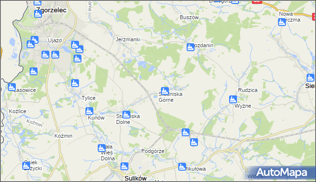 mapa Studniska Górne, Studniska Górne na mapie Targeo