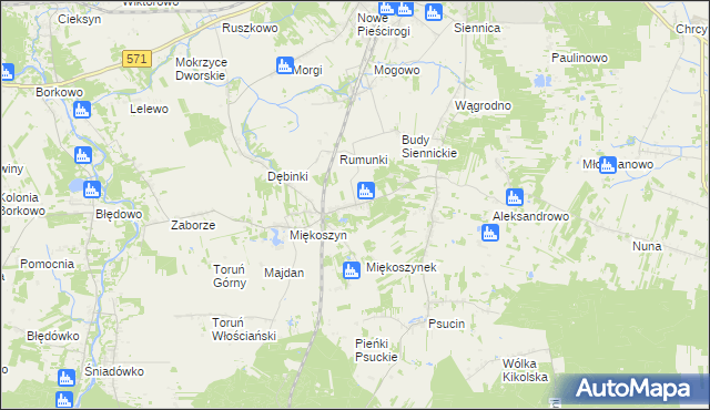 mapa Studzianki gmina Nasielsk, Studzianki gmina Nasielsk na mapie Targeo