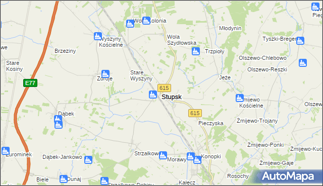 mapa Stupsk, Stupsk na mapie Targeo