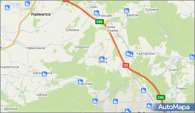 mapa Sucha Górna, Sucha Górna na mapie Targeo
