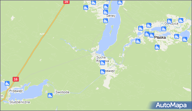 mapa Sucha Rzeczka, Sucha Rzeczka na mapie Targeo