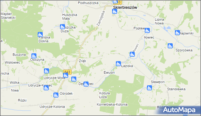 mapa Suchodębie gmina Skierbieszów, Suchodębie gmina Skierbieszów na mapie Targeo