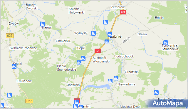 mapa Suchodół Szlachecki, Suchodół Szlachecki na mapie Targeo