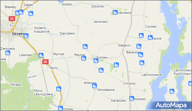 mapa Sukowy, Sukowy na mapie Targeo