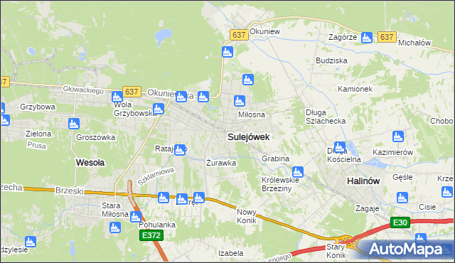 mapa Sulejówek, Sulejówek na mapie Targeo