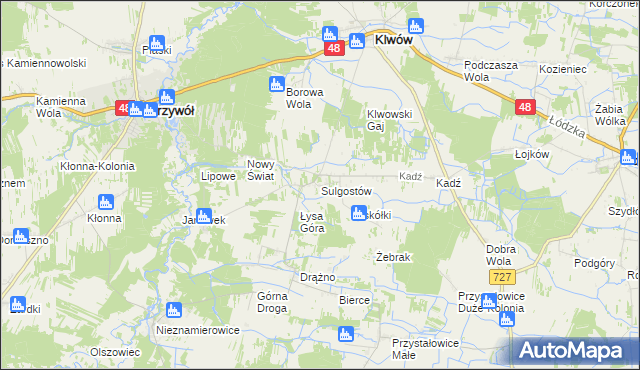 mapa Sulgostów, Sulgostów na mapie Targeo