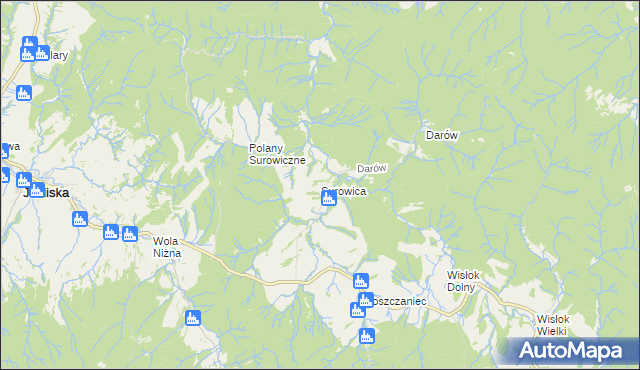 mapa Surowica, Surowica na mapie Targeo