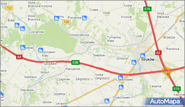 mapa Swędów, Swędów na mapie Targeo