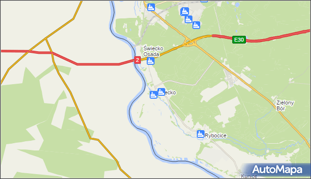 mapa Świecko, Świecko na mapie Targeo