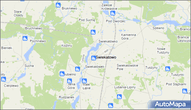mapa Świekatowo, Świekatowo na mapie Targeo