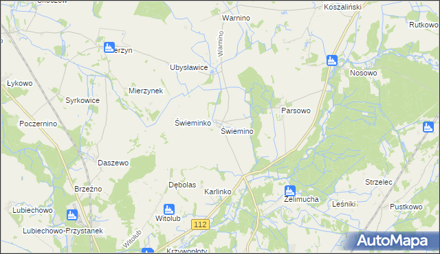 mapa Świemino, Świemino na mapie Targeo