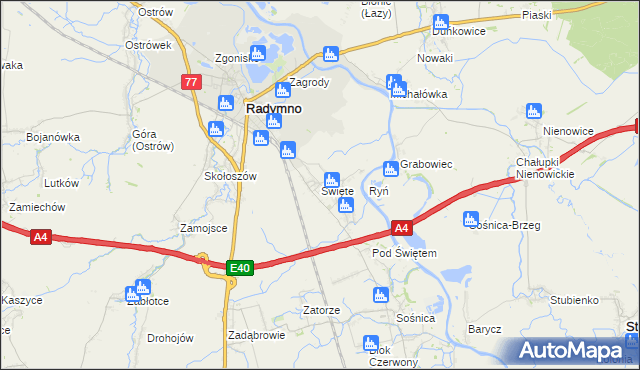 mapa Święte gmina Radymno, Święte gmina Radymno na mapie Targeo