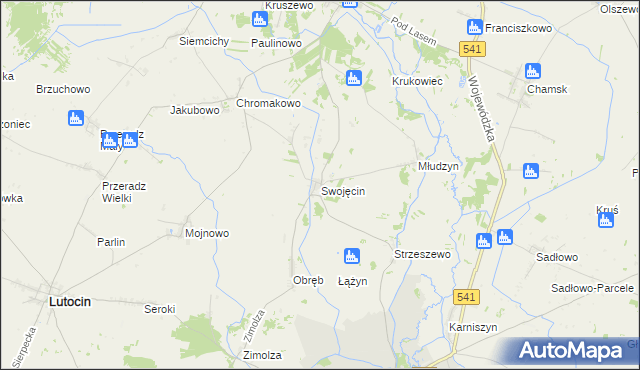 mapa Swojęcin, Swojęcin na mapie Targeo