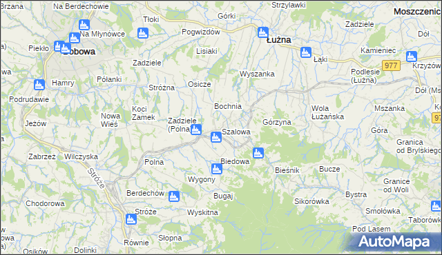 mapa Szalowa, Szalowa na mapie Targeo