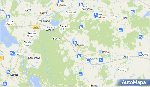 mapa Szałstry, Szałstry na mapie Targeo