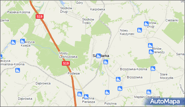 mapa Szastarka, Szastarka na mapie Targeo