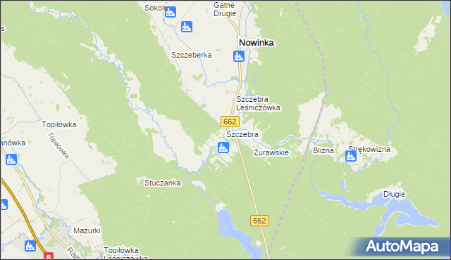 mapa Szczebra, Szczebra na mapie Targeo