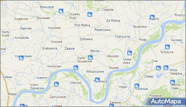 mapa Szczebrzusz, Szczebrzusz na mapie Targeo