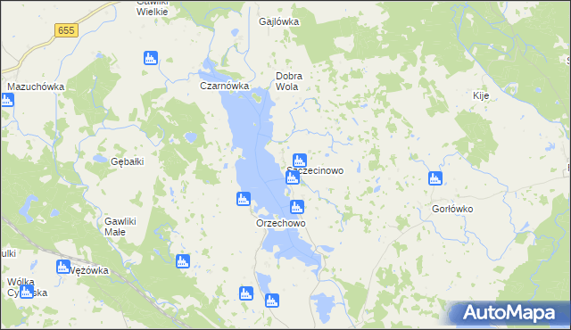 mapa Szczecinowo, Szczecinowo na mapie Targeo