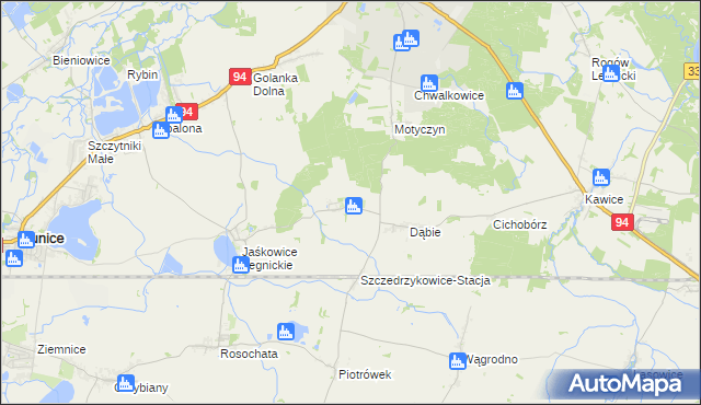 mapa Szczedrzykowice, Szczedrzykowice na mapie Targeo