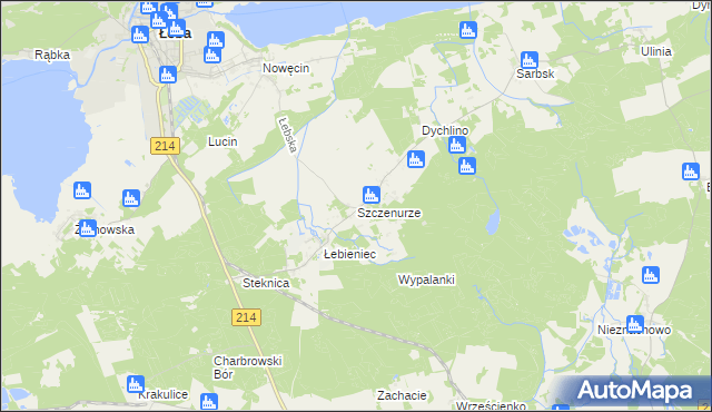mapa Szczenurze, Szczenurze na mapie Targeo