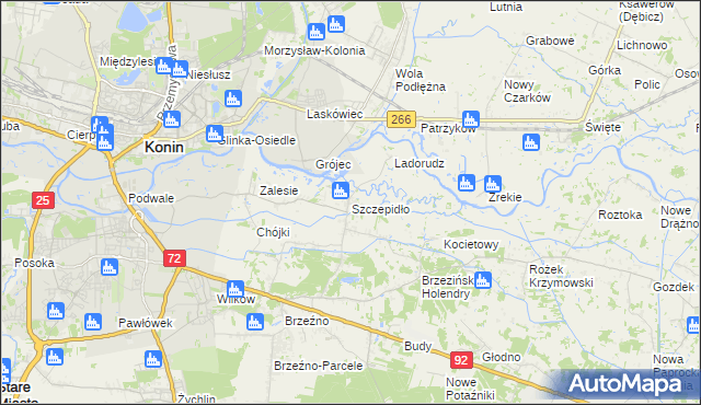 mapa Szczepidło, Szczepidło na mapie Targeo