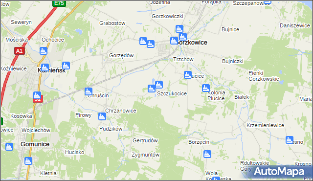 mapa Szczukocice, Szczukocice na mapie Targeo