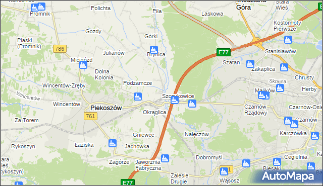 mapa Szczukowice, Szczukowice na mapie Targeo