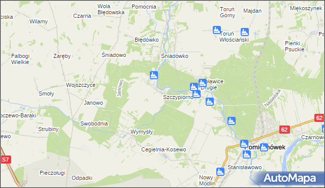 mapa Szczypiorno, Szczypiorno na mapie Targeo