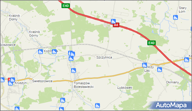 mapa Szczytnica, Szczytnica na mapie Targeo