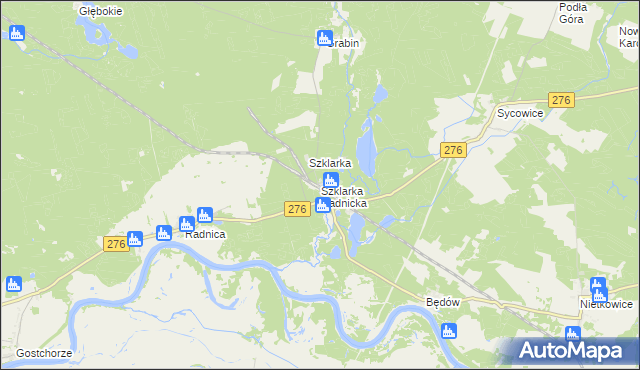 mapa Szklarka Radnicka, Szklarka Radnicka na mapie Targeo