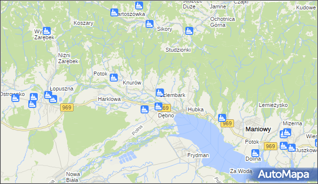 mapa Szlembark, Szlembark na mapie Targeo