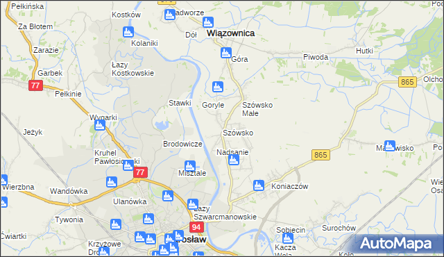 mapa Szówsko, Szówsko na mapie Targeo
