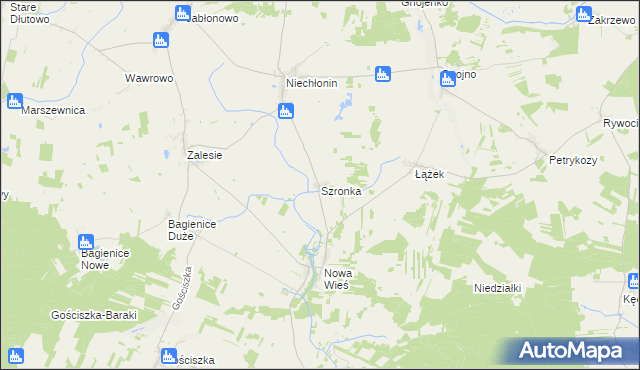 mapa Szronka, Szronka na mapie Targeo