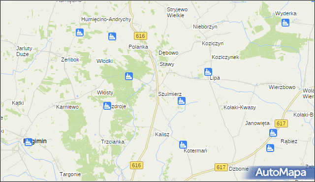 mapa Szulmierz, Szulmierz na mapie Targeo