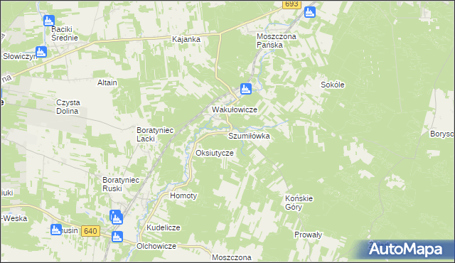 mapa Szumiłówka, Szumiłówka na mapie Targeo