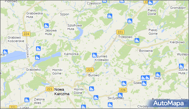 mapa Szumleś Królewski, Szumleś Królewski na mapie Targeo