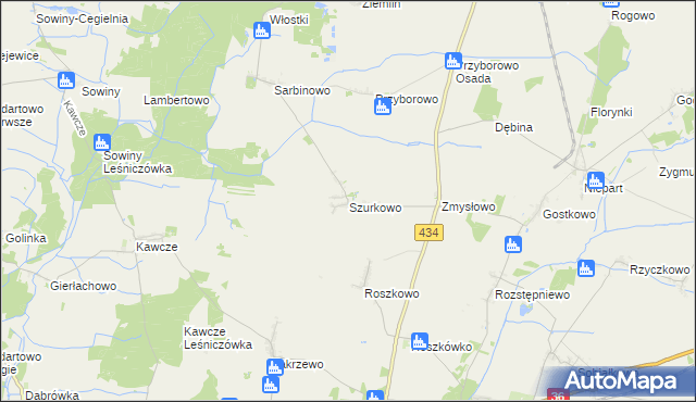 mapa Szurkowo, Szurkowo na mapie Targeo