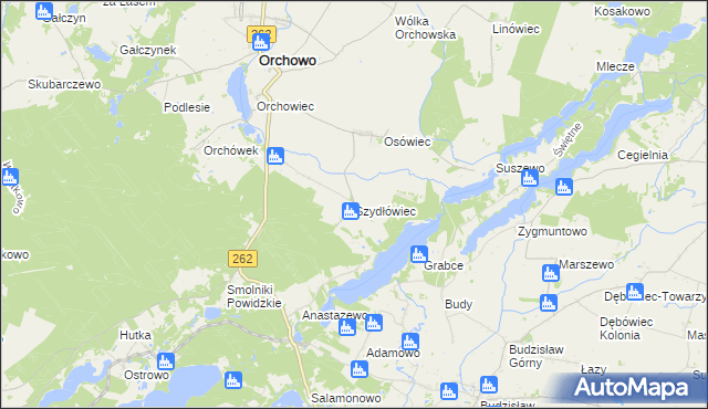 mapa Szydłówiec, Szydłówiec na mapie Targeo