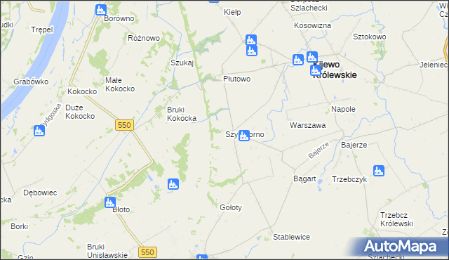 mapa Szymborno, Szymborno na mapie Targeo