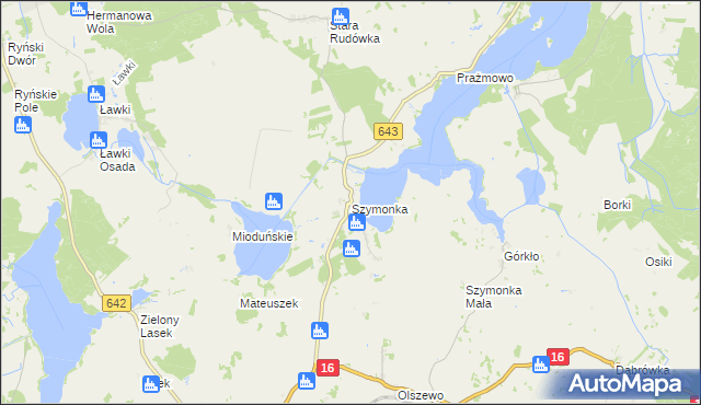 mapa Szymonka, Szymonka na mapie Targeo