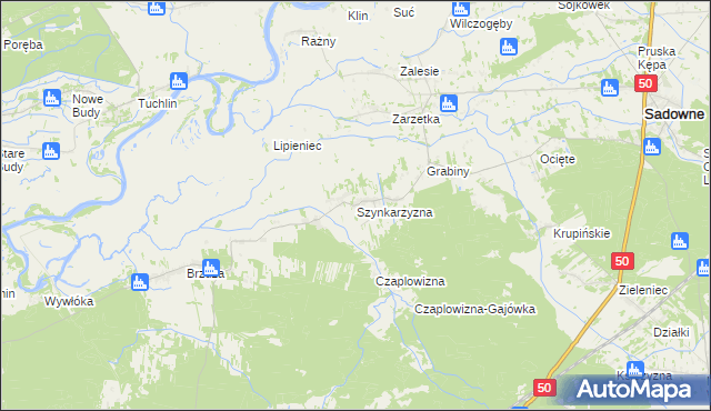 mapa Szynkarzyzna, Szynkarzyzna na mapie Targeo