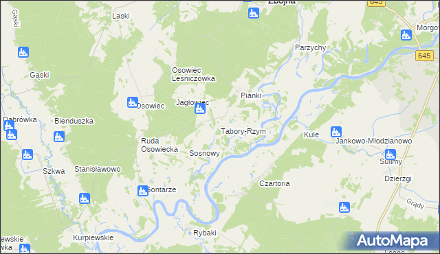 mapa Tabory-Rzym, Tabory-Rzym na mapie Targeo