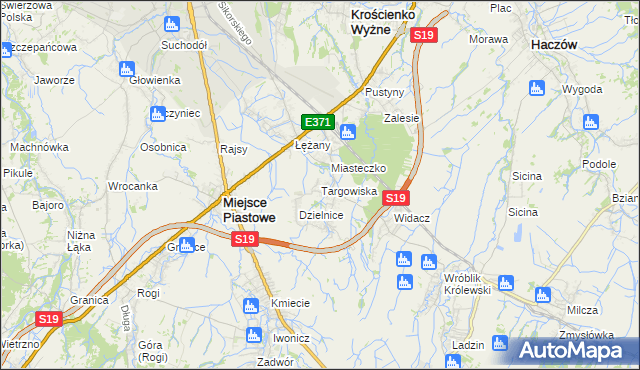 mapa Targowiska, Targowiska na mapie Targeo